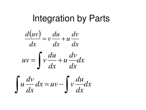 Integration by Parts | Teaching Resources