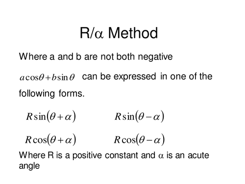 R Alpha Method