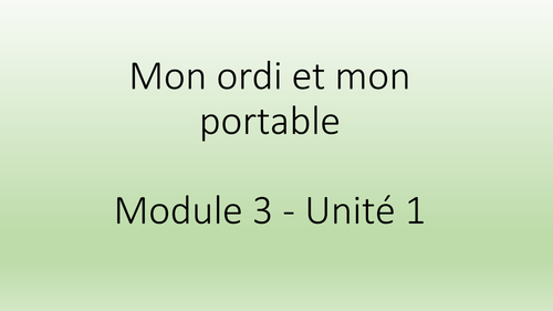 Mon ordi et mon portable