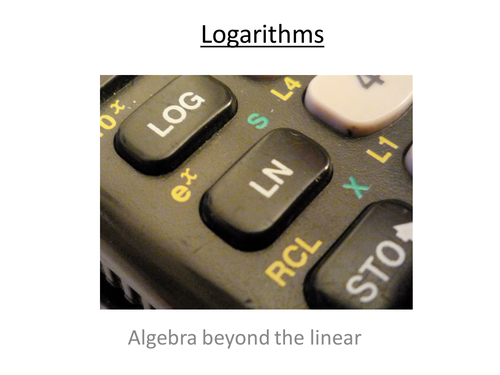 A-Level Physics / Maths - Introduction to logarithms (Lesson plan and PowerPoint)