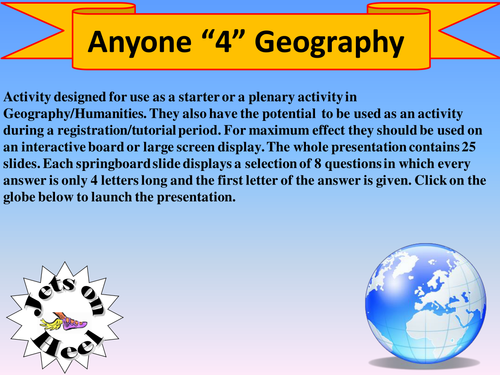 Anyone 4 Geography?