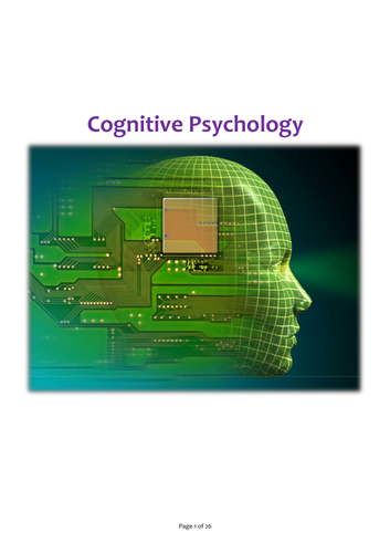 Cognitive Psychology Revision guide