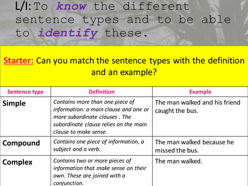 Sentence Structures Horror