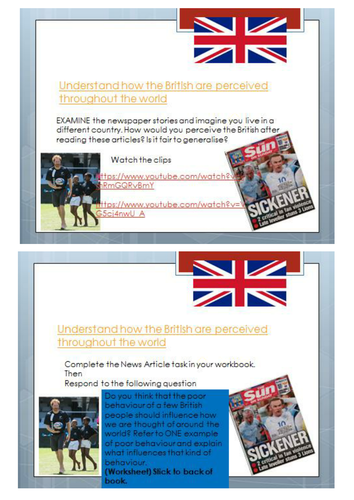 Citizenship Cover Lesson Perceptions of the British News Articles Britons Abroad