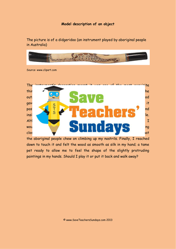 Object writing examples picture