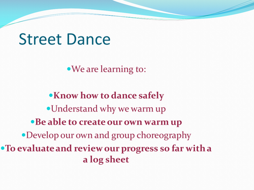 Street Dance SOW P.E/Performing Arts - 20 resources - SOW, lesson plans, powerpoints and worksheets