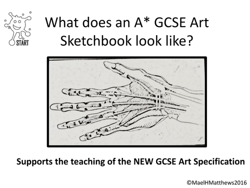Art GCSE. Example level 8/9 Sketchbook. New GCSE Art Specification