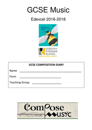 Edxcel GCSE Music 9-1 composition diary