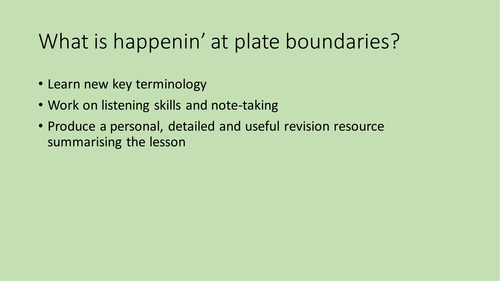 L2 Plate boundaries Edexcel A-level from 2016