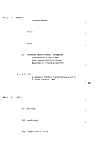 AQA Trilogy Physics Assessment Energy and energy resources