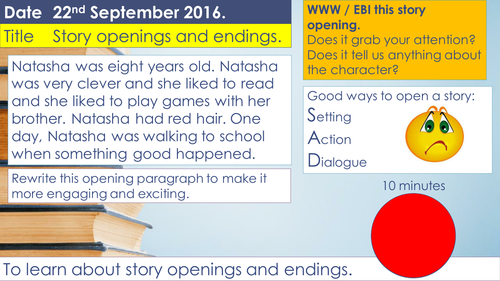 Lesson on Story Openings and Endings.