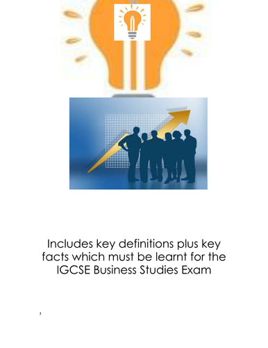 IGCSE Business Studies Key Revision notes