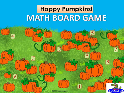 Happy Pumpkins Math Board Game