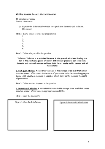 How to structure an economics essay