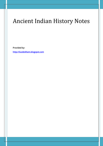 Ancient Indian History Notes