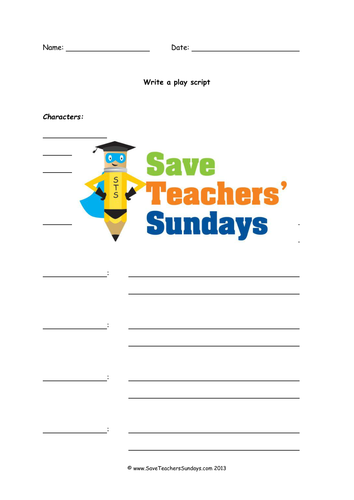 Writing a Fable as a Play Lesson Plan and Resources (2)