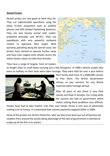 Geography of Crime- Somali Pirates