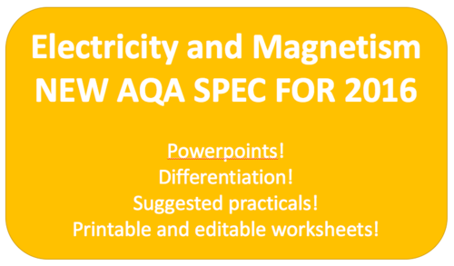 Electricity and Magnetism NEW KS3 AQA SPEC 2016