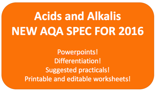 Acids and Alkalis NEW KS3 AQA SPEC 2016