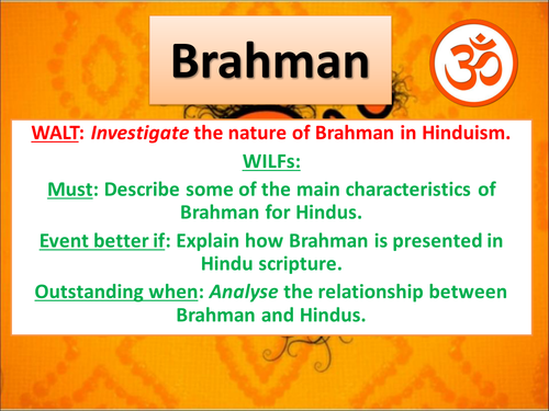 The Nature of Brahman in Hinduism Teaching Resources