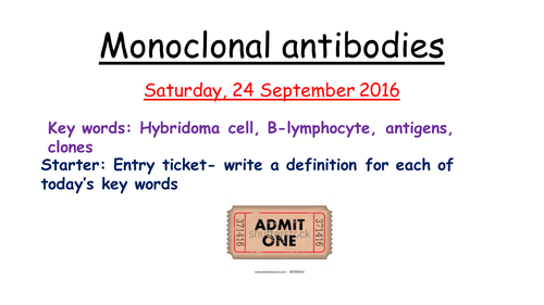 Monoclonal antibodies- new 1-9 AQA Biology