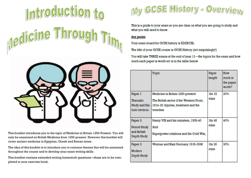Edexcel GCSE Medicine in Britain 1250-Present Intro Booklet