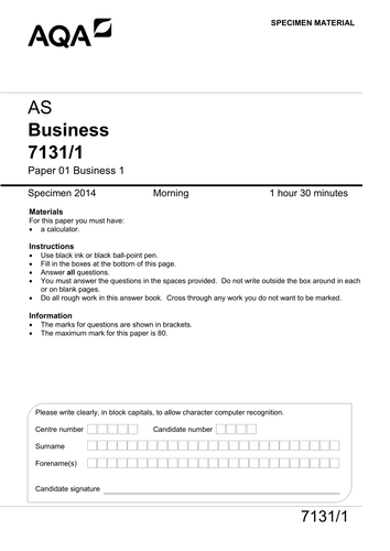 AQA - 3.1.2 - Different Forms of Business / PLC / Ltd