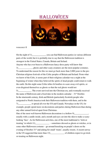 Halloween worksheets 1