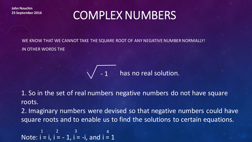 Complex numbers
