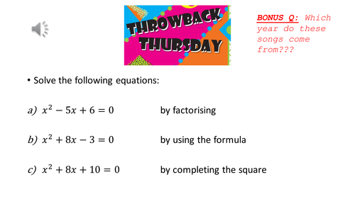 Iteration for the new GCSE