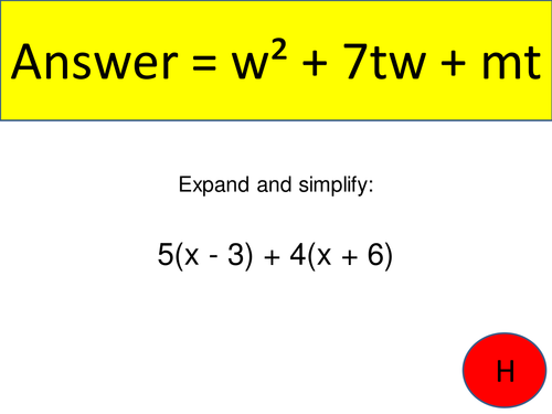 Expanding brackets and simplifying