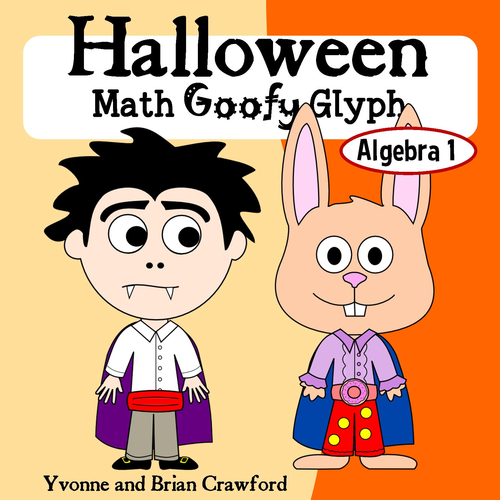 Halloween Math Goofy Glyph (Algebra Common Core)