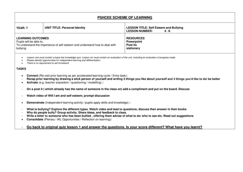 PSHCEE - Personal identity