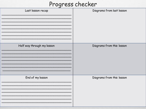 science in lesson progress checker