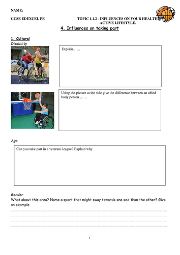 GCSE PE Edexcel - Topic 1.1.2