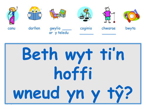 Beth wyt ti'n hoffi wneud yn y ty? - What do you like to do at home?