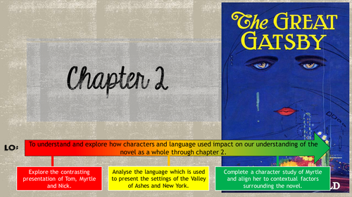 AQA GCE English Literature 'The Great Gatsby' chapter 2 lesson