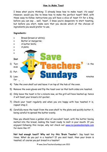 Instructions Comprehension Lesson Plan and Worksheets (1)