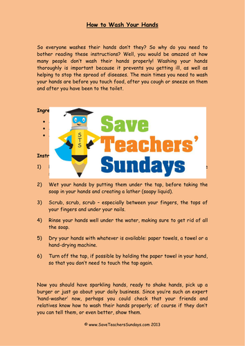 Writing Instructions Lesson Plan and Other Resources (1)