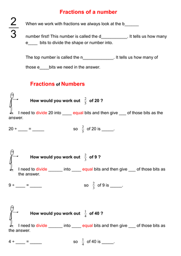 Fractions of a number | Teaching Resources