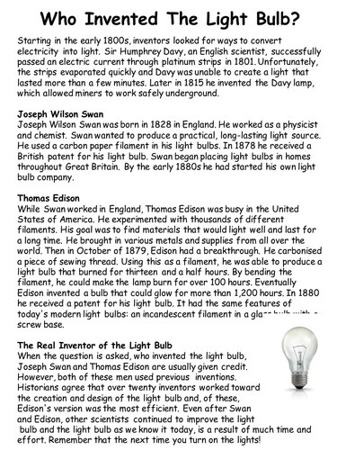 Who invented the lightbulb?