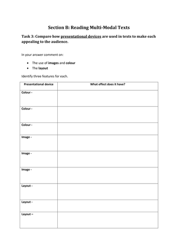 Multi-Modal GCSE English Language