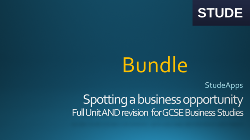 Spotting a business opportunity GCSE Business Studies bundle