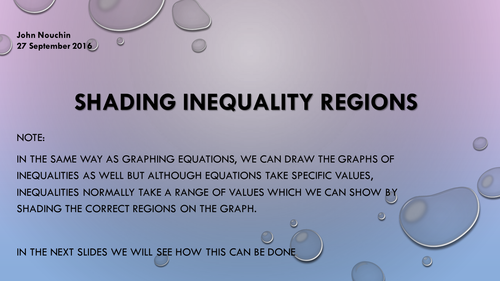Shading regions (inequalities)