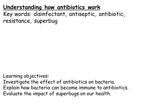 Understanding how antibiotics work