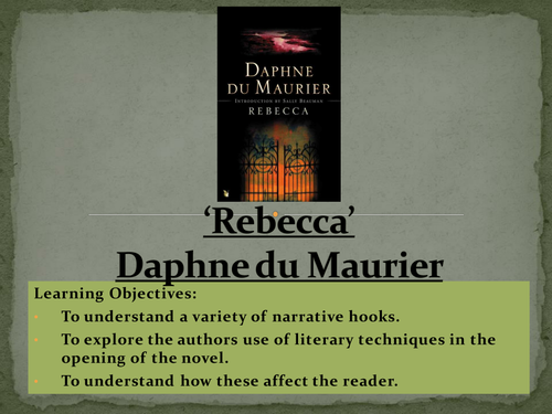 'Rebecca' opening, narrative hooks and devices