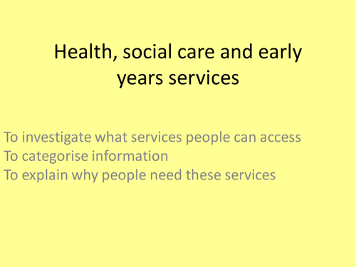 introduction to different services