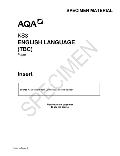 NEW SPEC English Language Paper 1