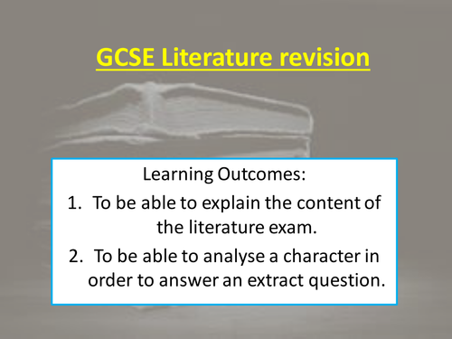 WJEC GCSE English Literature Revision