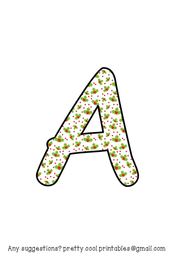 Printable display bulletin letters numbers and more: Christmas